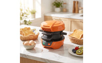 Burger Maker Electric Sandwich Maker Double-Layer Breakfast Cooker for Students, Individuals, Dorm Rooms, Small Kitchens