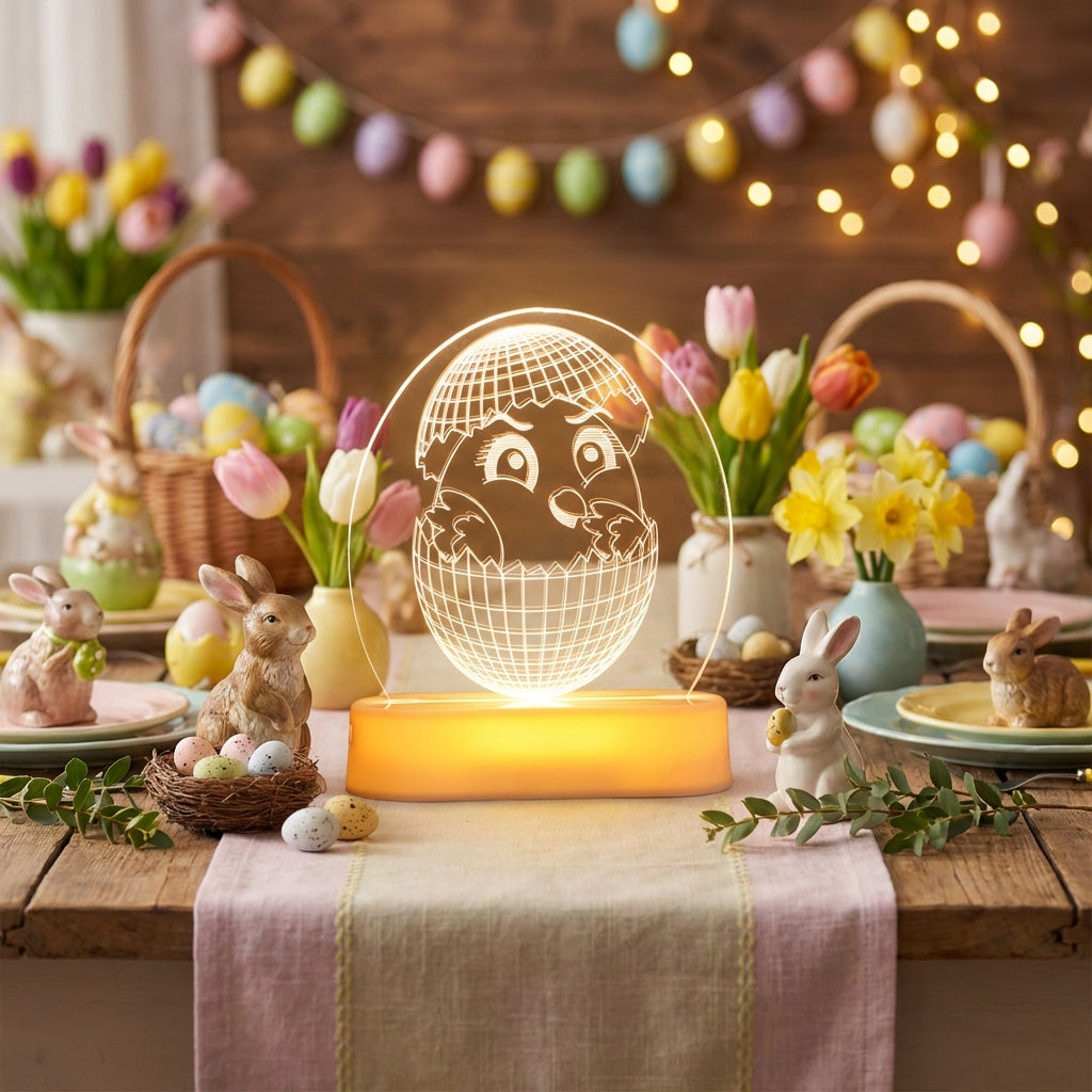 Easter Egg Color Changing Hatching Bird Light Light Funny Design Chicken Egg Lamp for Young Children, Gift Donors, Home Decor, Living Room