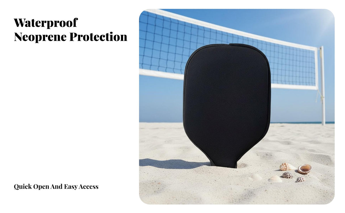 Paddle Racket Cover Waterproof Neoprene Pickleball Case Wear-Resistant Neoprene Paddle Sleeve for Athletes, Seniors, Outdoor, Travel, Gym Bag