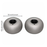 2 Pieces Inflatable PU Tire Kayak Cart Wheel Easy Installation Balloon Beach Wheel for Anglers