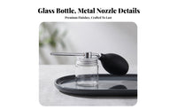 Hair Fiber Applicator Bottle Screw-on Top Hair Building Fiber Applicator Beauty Tool Transparent Silver