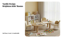 Kids Table and Chair Set Multifunctional Design Kids Study Desk and Chair Multi-Function children's Activity Table for Children, Girls, Daycare
