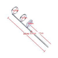 Double Loop Rod Rest Thickened Solid Base Fishing Rod Holder Bank Fishing Pole Holder for Outdoor