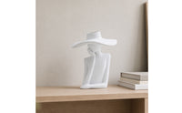 Abstract Vase with Hollow Top Minimalist Human Figure Sculpture Sculptural Decorative Ornament for Tabletop