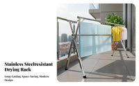 Rust-Resistant Cross-Frame Clothes Horse Sturdy and Long-Lasting Foldable Drying Rack Heavy Duty Foldable Clothes Horse Easy to Assemble for Apartment Dwellers, Homeowners, Families, Balcony, Outdoor, Indoor, Bedroom