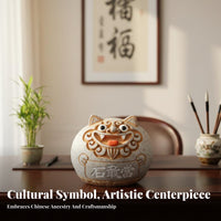 Feng Shui Decor Dragon Turtle Figurine Career Enhance Ing Chinese Dragon Turtle Sculpture Attracts Prosperity Shi Gan Dang Ornament Safeguarding Charm for Business Professionals, Away Ice Workers, Homeowners, Desk, Study Room, Entranceway, Tea Table
