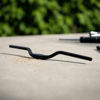 CNC-Machined Raised Handlebar Anodized Thickened Riser Bar Upright Handlebar Riser Mount Comfortable for Riders