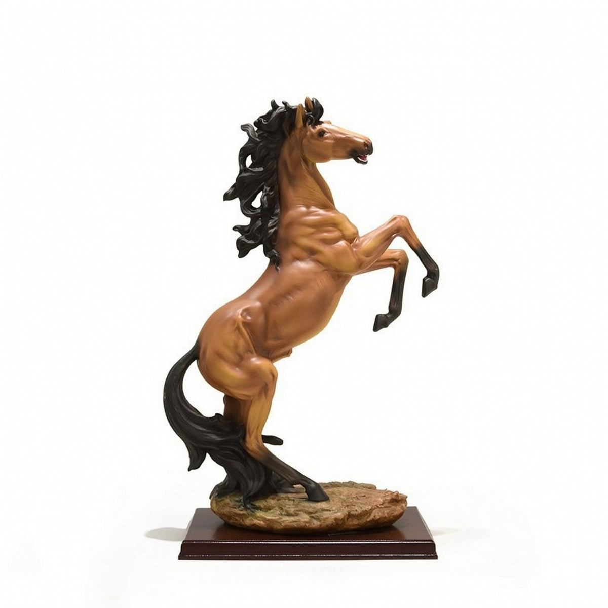 Rearing Horse Sculpture Powerful Decor Lifelike for Reception Desk, Housewarming