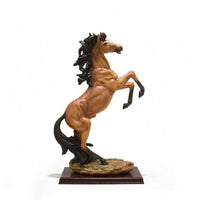 Rearing Horse Sculpture Powerful Decor Lifelike for Reception Desk, Housewarming