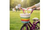 Children's Front Cycle Basket Easy to Install Kids Bike Basket Riding Accessory for Young Children, Girls
