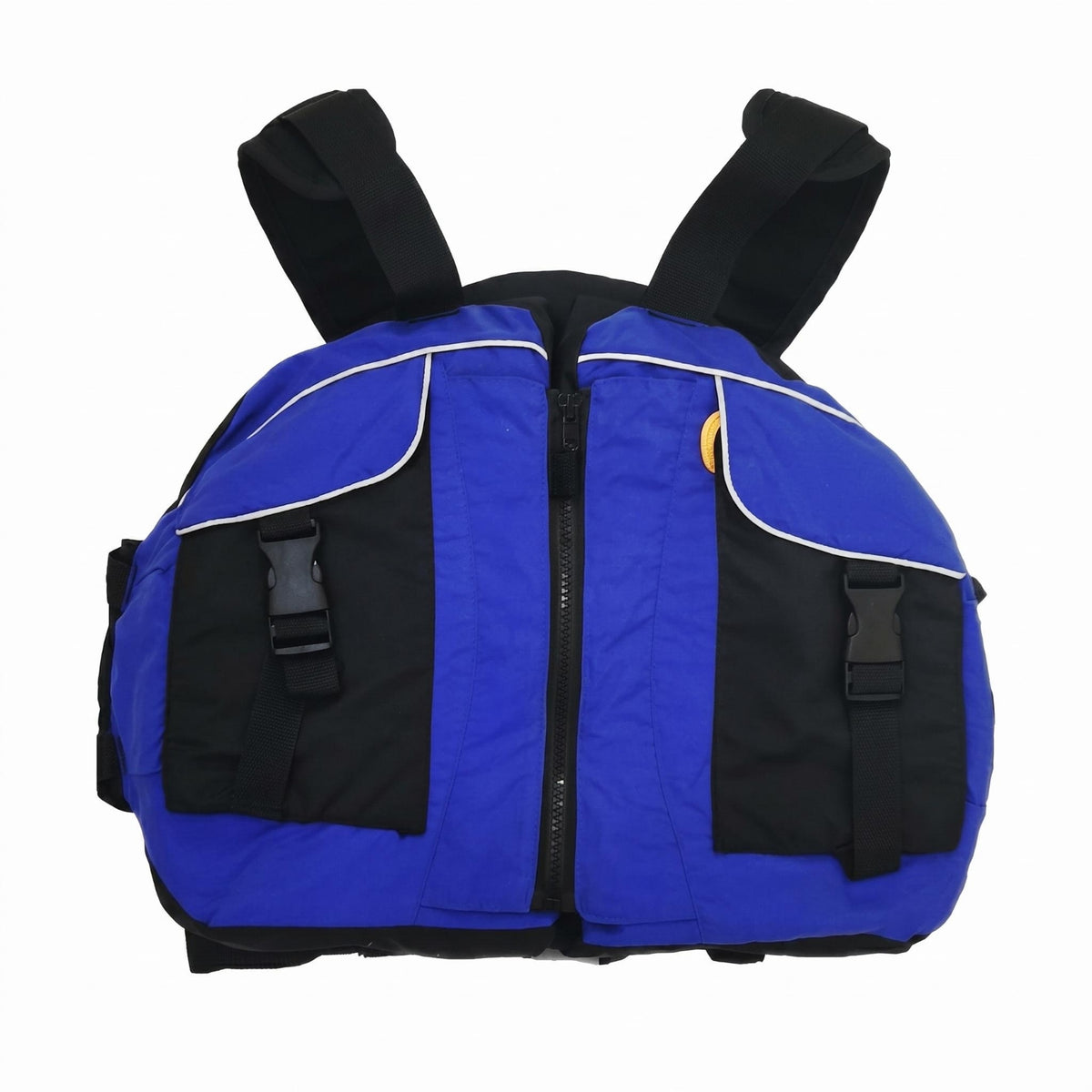 Broad Shoulder Straps Short Life Jacket Vest Two-Tone Adult Life Jacket Vest Contrasting Piping Water Safety Gear Structured Body for Adults