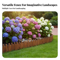 Decorative Landscape Border Anti Flexible Wood Garden Fence for Patio