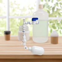 Automatic Water Refill Control Mechanism Float Control Mechanism with 1/4-Inch Connection Right-Angle for Tea Table