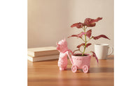 Highland Cow Planter Adorable Highland Cow Flower Pot Planter with Cart Cute Flowerpot Animal-Shaped for Gardeners, Windowsill