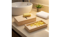 Wooden Soap Trimmer with Drawer Natural Wood for Home Workshop