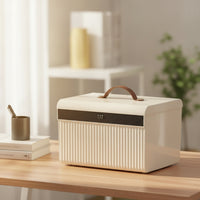 Lockable File Box with Lock Portable File Organizer Box Secure Compact for Home Office