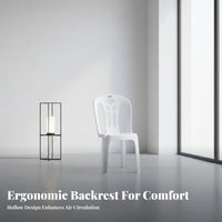 Minimalist design Molded Armless Dining Chair Easy to Clean Molded Shell Chair Lightweight Seating Furniture long-ultimateing for Business Owners, event Planners, Office, Kitchen, Patio, Garden