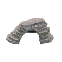 Textured Hideout with Basking Platform Hollow Reptile Hide Cave Resin Terrarium Cave Natural for Reptiles, Lizards, Turtles, Terrariums, Aquariums