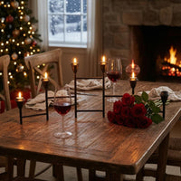 Wrought Iron Candle Holder Multi-Head Foldable Candle Holder Stable