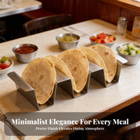 Stainless Steel Taco Stand Rust-Resistant Taco Shell Holder Wave Food Stand for Party Hosts, Restaurants, Buffets, Parties