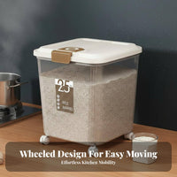Rice Storage Container Moisture-Resistant Airtight Grain Bin Gasket Ed Food Storage Bin Clear View Window Transparent Food