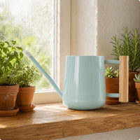 Stainless Steel Watering Can Painted Finish Long Spout Watering Can Easy to Fill Pouring Pot
