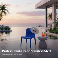Rust-Proof Lifeguard Chair Rustproof Stainless Steel Lifeguard Stand Heavy-Duty Pool Lifesaving Chair Weather Resistant for Lifeguards, Water Park Attendants, Referees, Beaches, Sports Venues, Beach, Lakeside