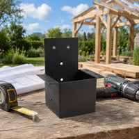 4 Pieces Pergola Post Connector Powder-Coated 4x4 Post Bracket Predrilled Holes 4x4 Lumber Bracket
