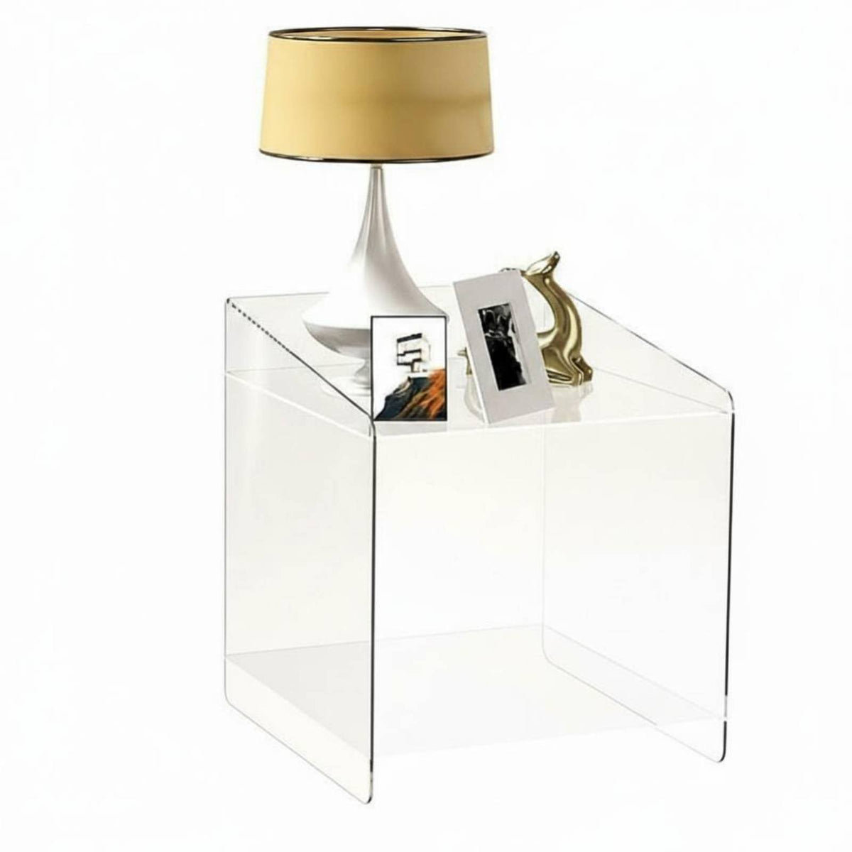 Modern Minimalist design U-Shapedd emphasis Table Space-Saving U-Shapedd Stand multifunctional Use Nightstand Sturdy Construction for Apartment Dwellers, Young Adults, Interior Decorators, Bedroom, Small areas, Living Room, Home Office