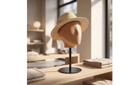 Fiberglass Mannequin Head Stand Tabletop Mannequin Head with Metal Base Long-Lasting Hat Display Stand Stable for Hair Stylists, Dressing Rooms