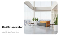 Unrestricted Combination Modular Block Sofa Set Modern Design Commercial Furniture High-Resilience Support Lounge Seating Vibrant Colors for Office Managers, Interior Designers, Reception Area, Waiting Room, Training Center, Small Areas