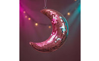 Mirrored Mirror Mosaic Moon Sparkle Disco Ball Moon Sparkling Hanging Decoration Shimmering for Party