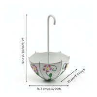 Umbrella Shaped Wall Hanging Planter Outdoor Umbrella Planter Rustic for Patio