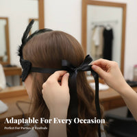Feather Decoration full-coverage Feathered face covering glitter Design Ornate Carnival-& design face covering Intricate features Costume Accessory Mysterious Look for Womale individuals, grown-ups, Stage Performance, promale individualsade