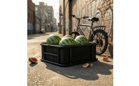 Rear Bike Basket with Liner Heavy Duty Rear Cycle Basket with Liner Deep for Commuters
