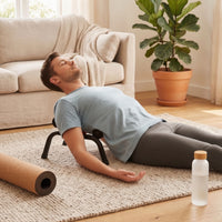 Low-Profile Back Stretcher with Rollers Comfortable Arched Back Stretcher Compact Equipment Portable for Home Exercise