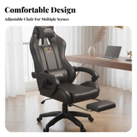 Adjustable Height Highspine Reclining Chair with Footrest 360-Degree rotating Ergonomic Recliner with Footrest certified Approved Task Seat for Streamers, Students, gaming enthusiasts, Study Room, Bedroom