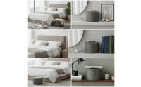 Leather Storage Box Round Storage Box with Lid Minimalist for Closet, Bedroom, Dressing Room