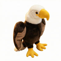 Bald Eagle Stuffed Embroidered Eyes Standing Eagle Stuffed Soft Long-Lasting
