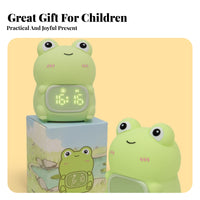 Children's Bedside Clock Digital Display Silicone Frog Lamp Clock Frog Night Light Timed Shutoff for Bedroom