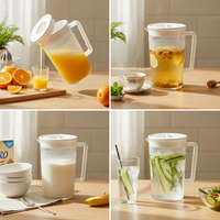 Cold Water Pitcher with Lid for Refrigerator, High Temperature Resistant Juice Beverage Dispenser