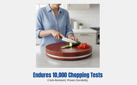 Round Ironwood Cutting Board, Thickened Antibacterial Chopping Board, Sturdy, Microbial-Resistant, Home & Commercial