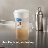 High Temperature Resistant Plastic Pitcher with Lid Easy to Clean Cold Water Kettle with Lid Long-Lasting for Families, Kitchen, Parties