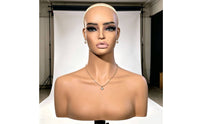 Mannequin Display Bust Skin-Toned-Toned Mannequin Head with Shoulders Shoulder Design Retail Model