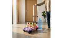 Folding Platform Cart Portable Folding Platform Hand Truck Foldable Hand Truck Heavy Duty Push Cart with Brakes Compact