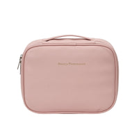 Makeup Bag with Brush Holder Zippered Makeup Case Travel Toiletry Bag Compact Organizer Sturdy for Travelers, Suitcase, Bathroom