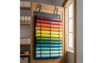 Oxford Cloth 12-Slot Hanging Organizer Metal Hooks PVC Pocket Storage Bag Strap Hanger Wall Hanging Storage Organizer Vertical Pockets