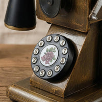 Metal Rotary Dial Phone Model Tabletop Telephone Ornament European-Inspired Vintage Phone Decor Decorative Craft