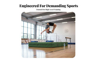 Foldable Gymnastics Mat Soft Padding Center Folding Landing Mat Multifunctional Thick Crash Pad for Gymnasts, Cheerleaders, Gym, Training Studio