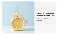 Compact Desktop Misting Fan Transparent Tank Rechargeable Misting Fan